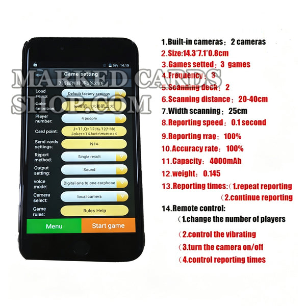 Sistema de trapaça CVK 600 Poker Analyzer - o mais recente analisador de pôquer do mercado