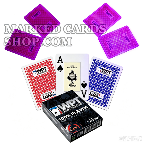 <tc>baralho marcados</tc> de cartões plásticos do World Poker Tour para lentes de contato luminosas