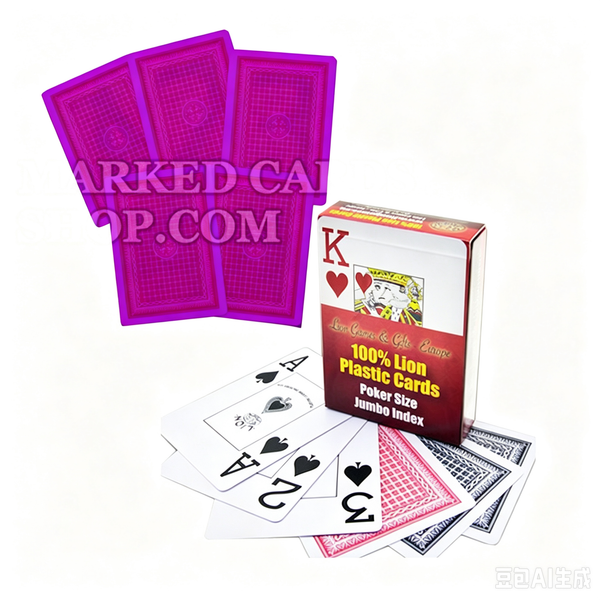 Cartas de jogar de plástico Lion para lentes de contato de cartas marcadas