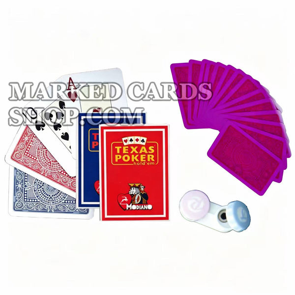Cartas marcadas com tinta invisível Modiano Texas Poker Jumbo Deck