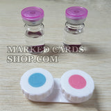 Lentes de contato para cartões de marcação