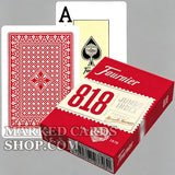 Fournier 818 cartas de jogar marcadas, cartas revestidas de plástico de papel