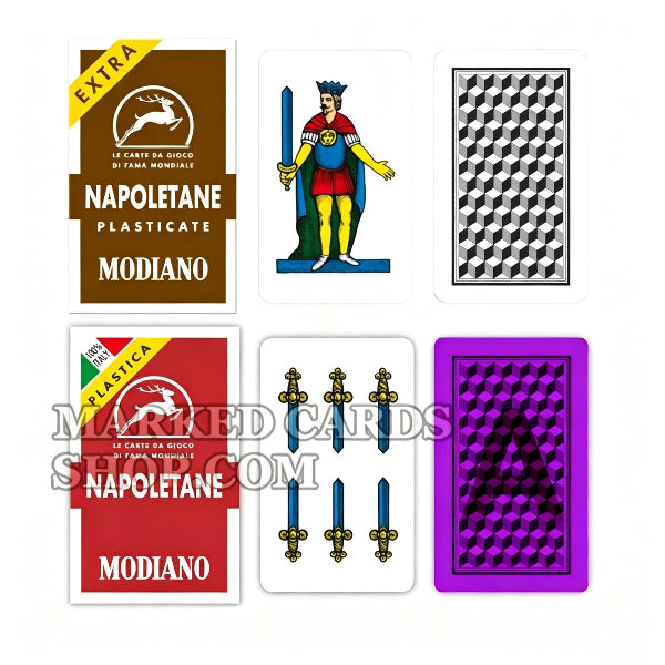 Cartões de marcação luminosos italianos Modiano Napoletane