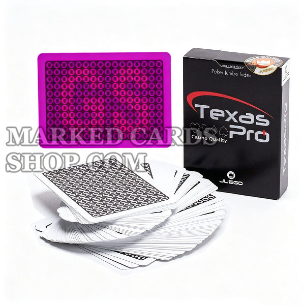 Lentes de contato de qualidade de cassino de plástico JUEGO Texas Pro marcadas com cartões