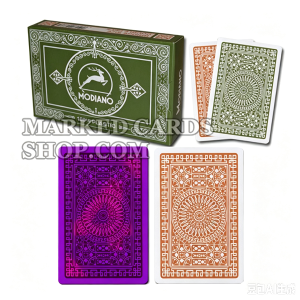 Plataforma de tinta invisível Modiano Club Poker Regular Index para lentes de contato luminosas